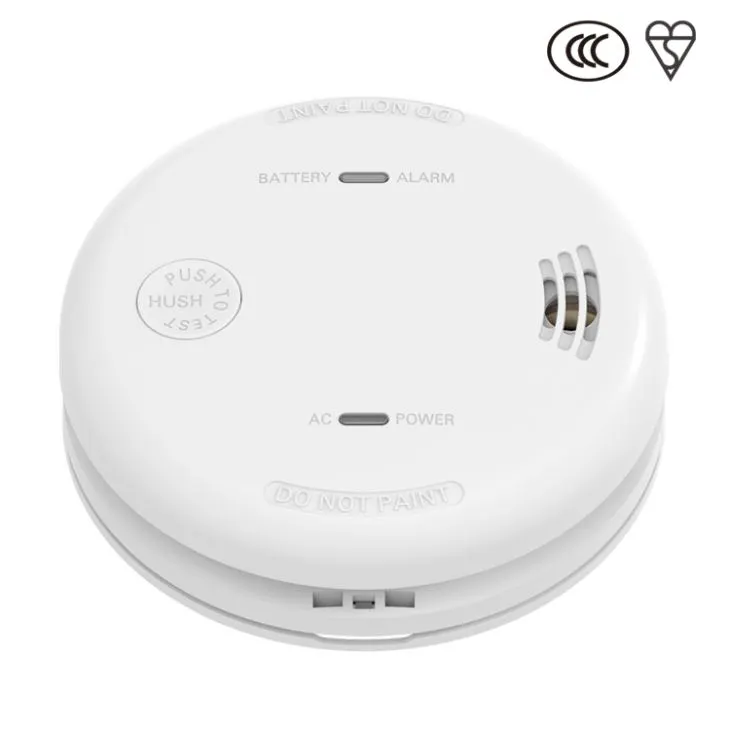 Alarma de humo óptica de alimentación de red